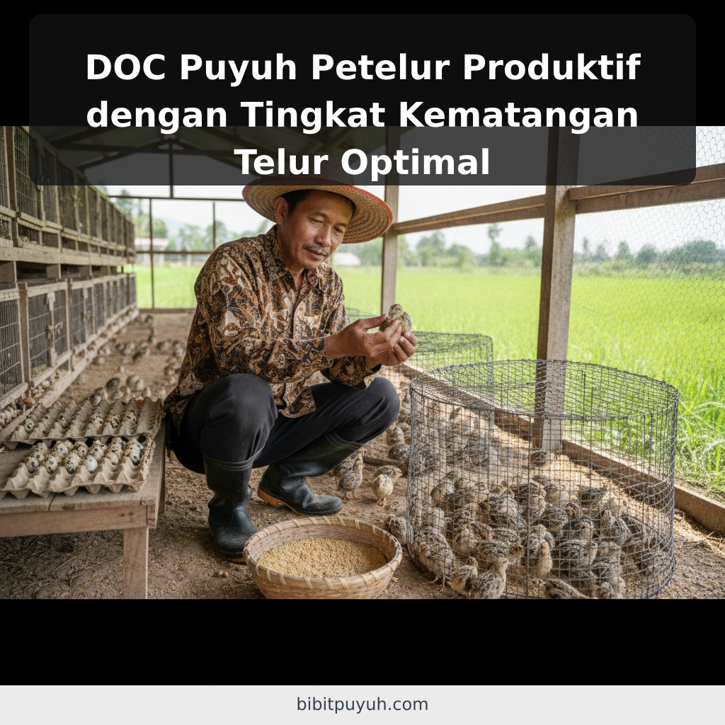 DOC Puyuh Petelur Produktif dengan Tingkat Kematangan Telur Optimal