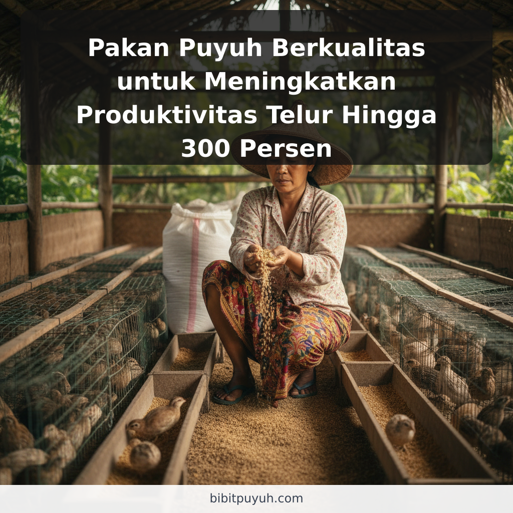 Pakan Puyuh Berkualitas untuk Meningkatkan Produktivitas Telur Hingga 300 Persen